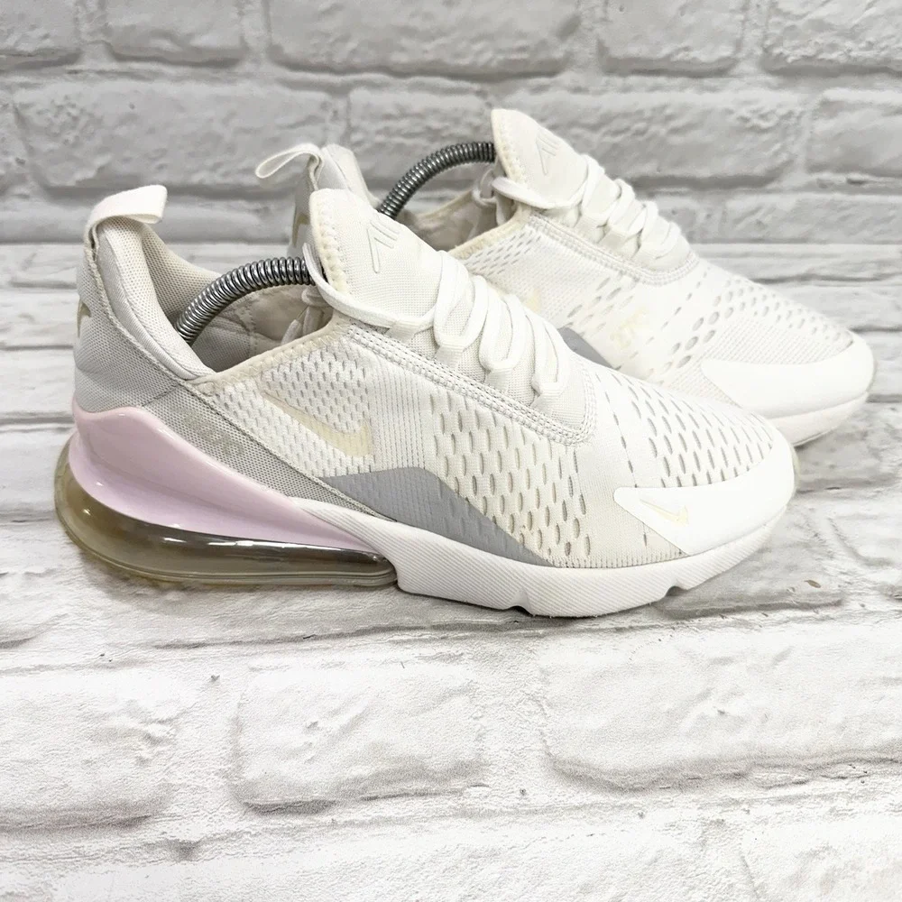 Nike Air Max 270 Summit White Regal Pink Gray Size 11 Running Shoes DQ0814-100